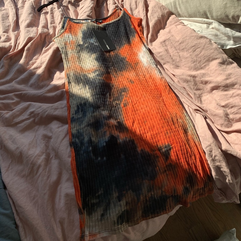 Fashion Nova Too Far To Care Tie Dye Mini Dress